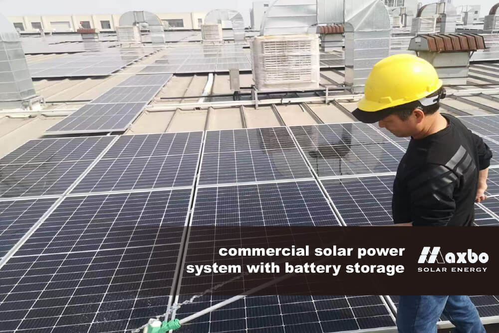 commercial solar power system with battery storage