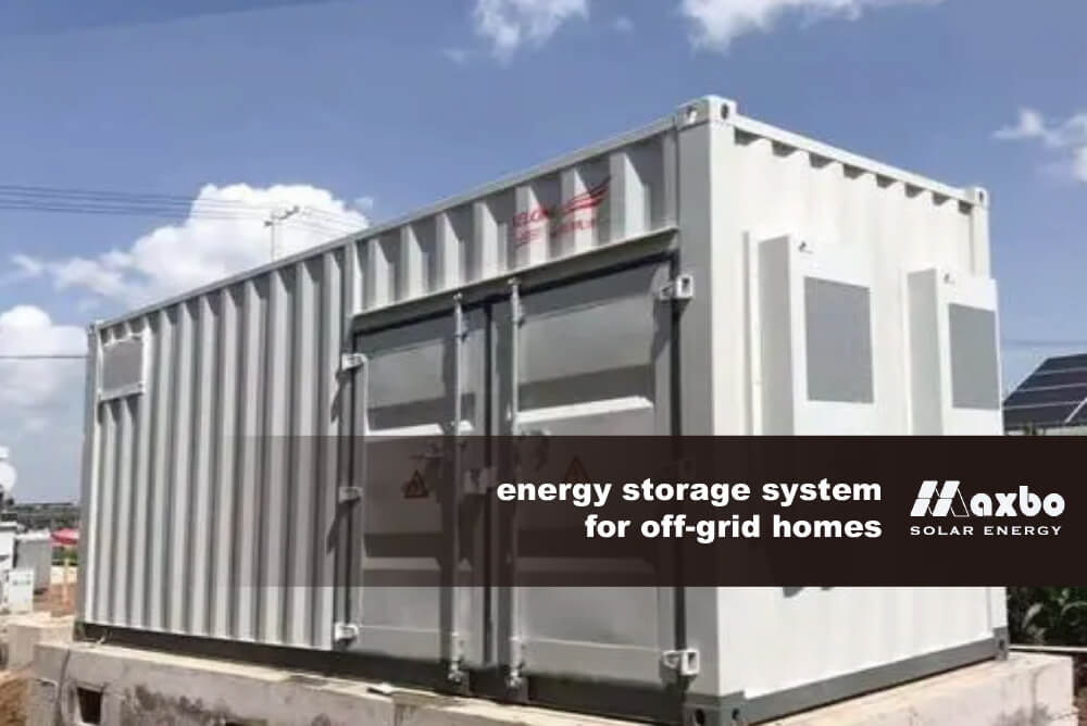 energy storage system for off-grid homes