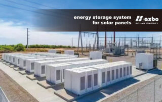 energy storage system for solar panels