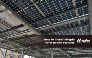 how to install off grid solar power systems