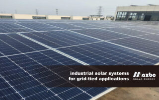 industrial solar system for grid-tied applications