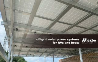 off grid solar power systems for RVs and boats