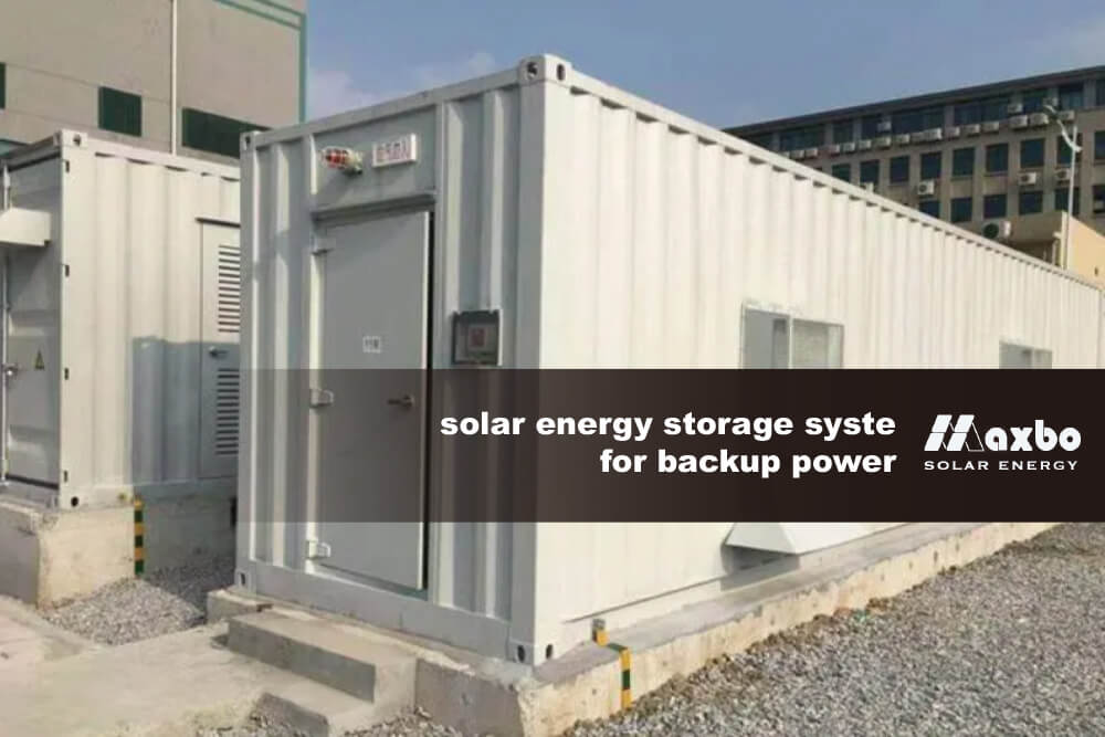 solar energy storage system for backup power