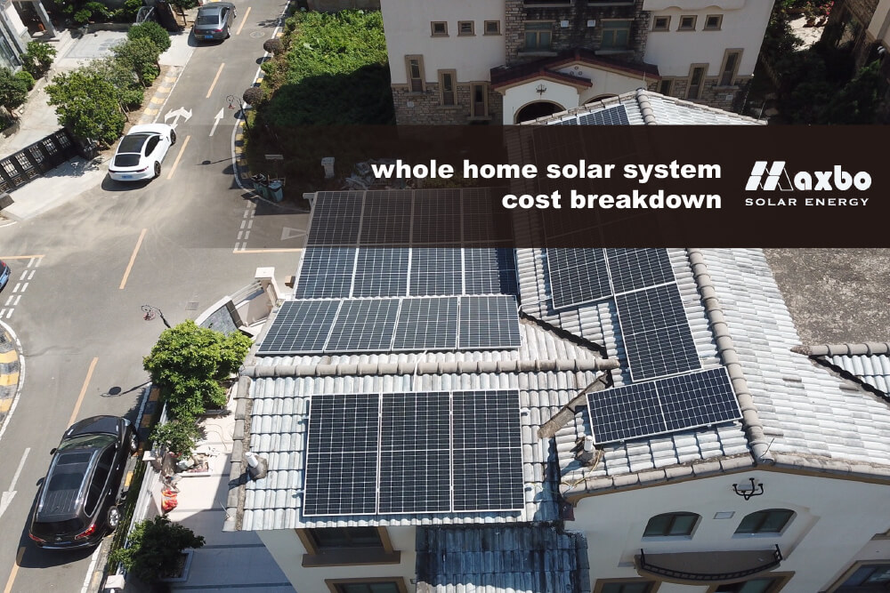 whole home solar system cost breakdown