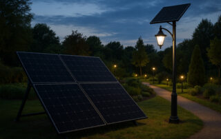 16 kW Solar System Garden Lighting Setup