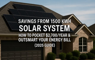 Savings from 1500 kWh Solar System