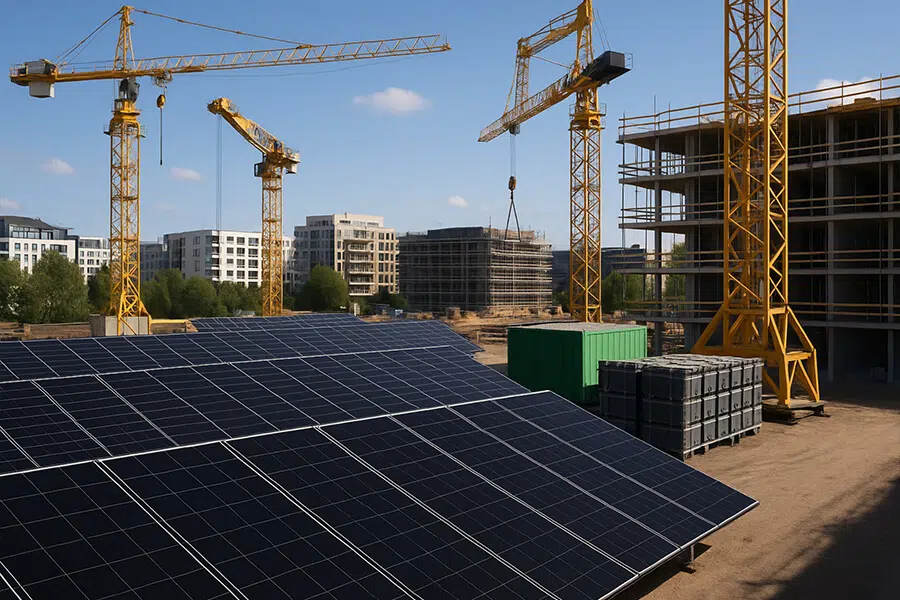 16 kW solar system emission-free construction 16 kW Solar System Emission-Free Construction