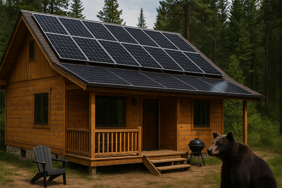 16 kW Solar System for Vacation Cabins