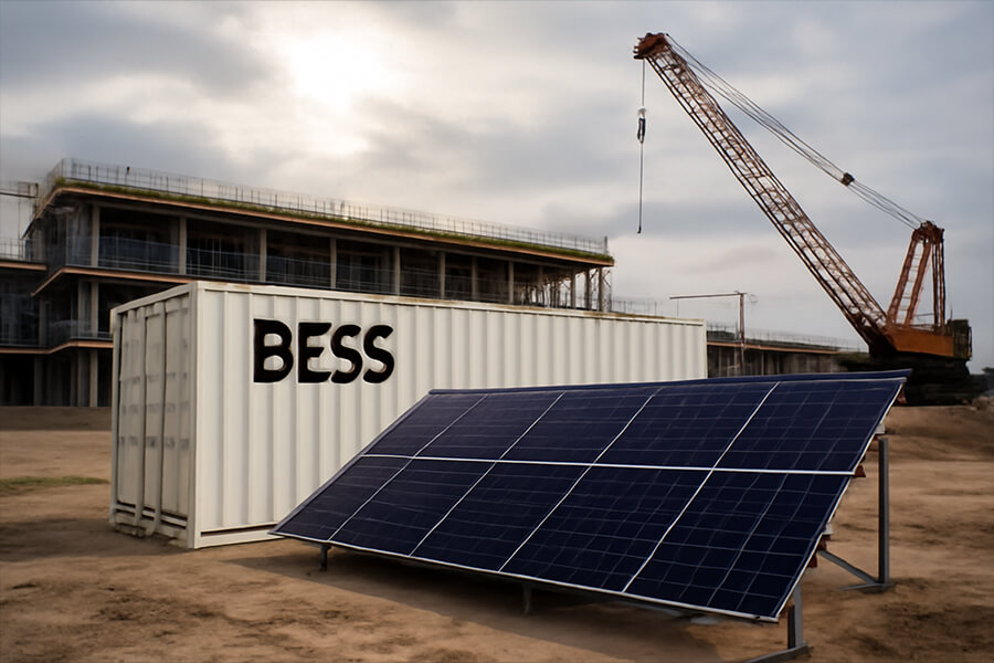 BESS Container Construction Site BESS Container Construction Site