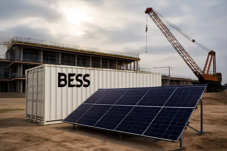 BESS Container Construction Site