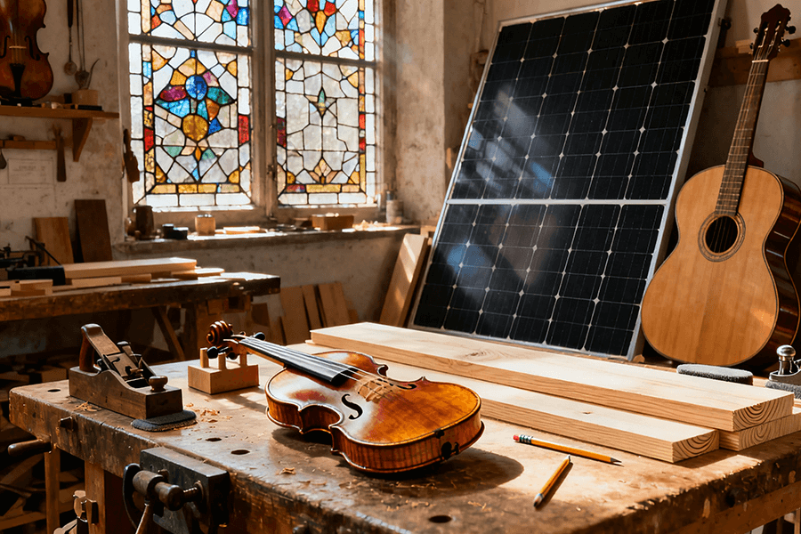 BESS Container for European Artisanal Musical Instrument Workshops