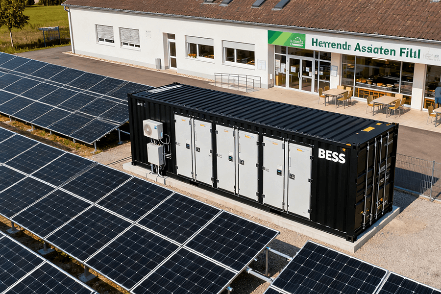 BESS Container for European Community Mutual Aid Cafeterias