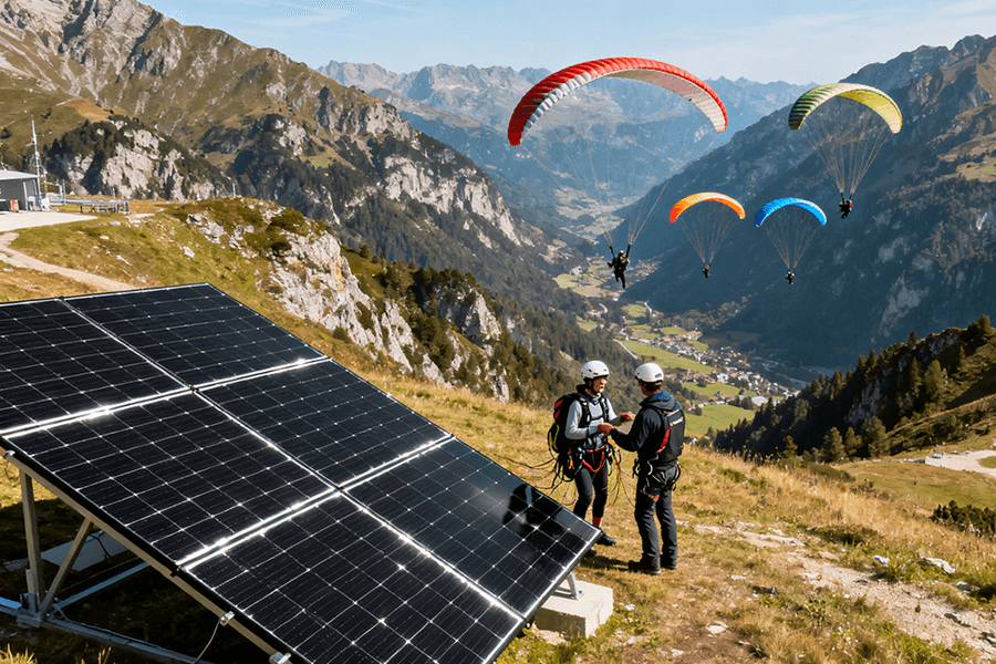 BESS Container for European Mountain Paragliding Training Bases