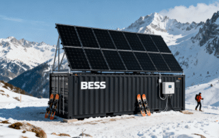 BESS Container for European Mountain Snowshoe Hiking Bases