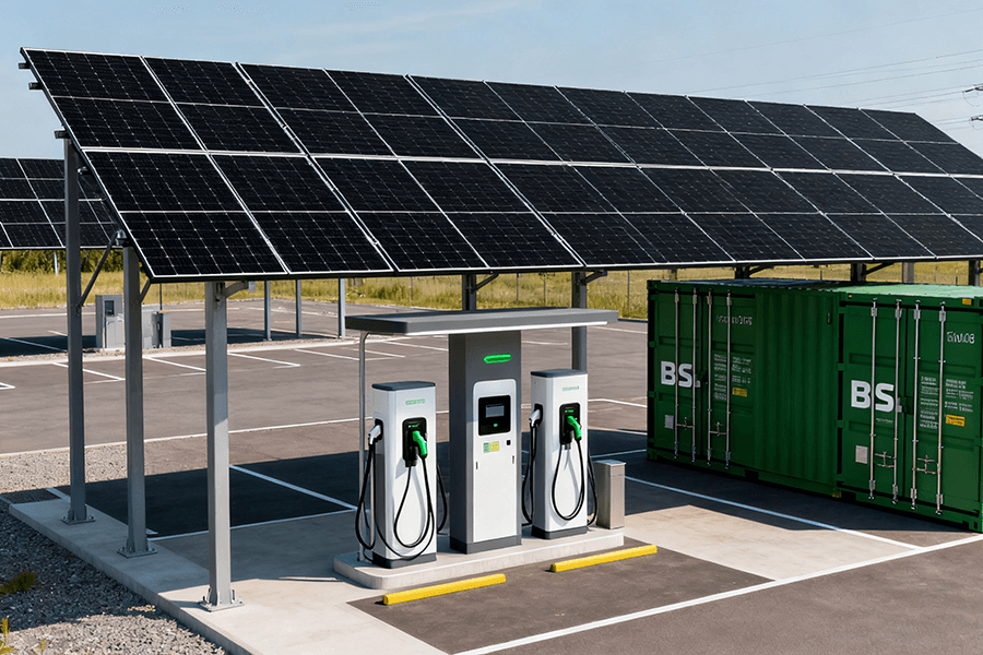 EV Charging Hub BESS Container Europe