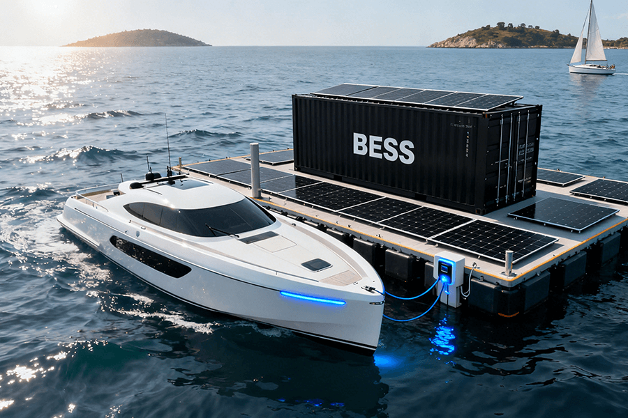 Electric Vessel Charging BESS Container Europe