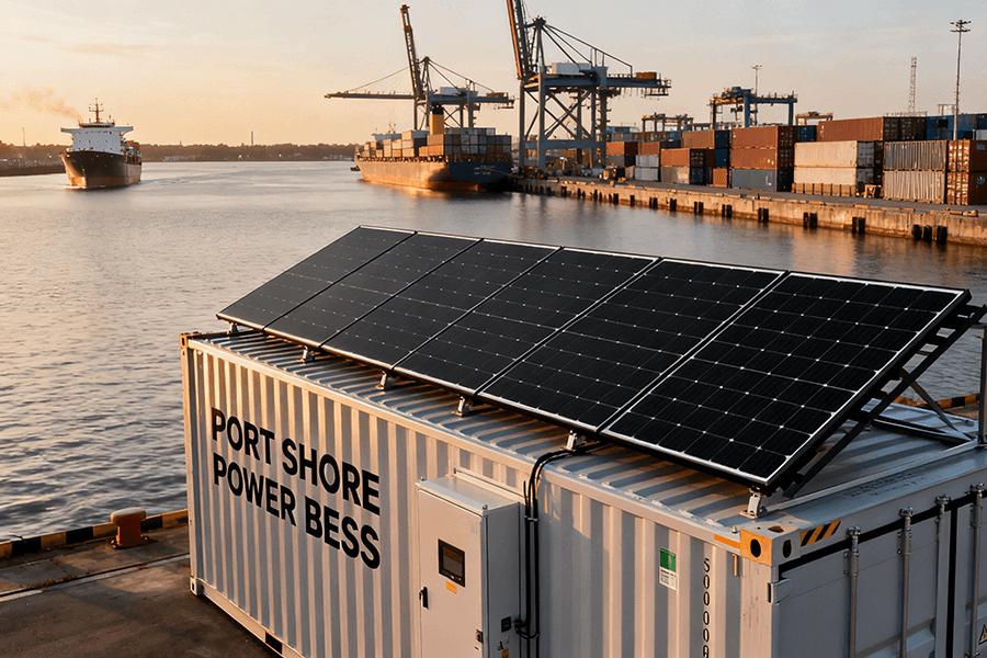 Port Shore Power BESS Container Europe